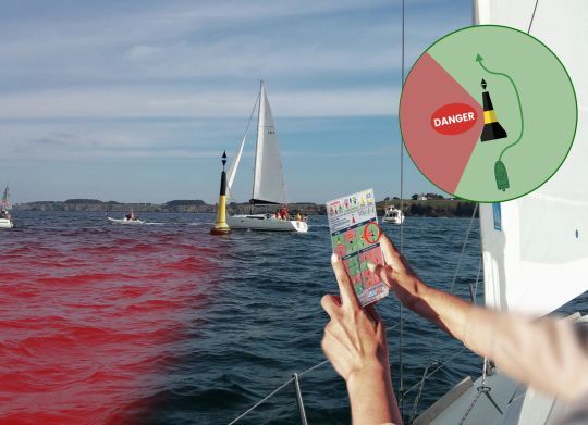 Il suffit d'orienter le guide vers le nord pour identifier les zones de danger d'un coup d'œil