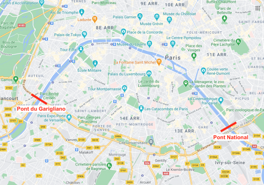 Un parcours qui s'étend sur 30 km de berges de Seine dans Paris.
