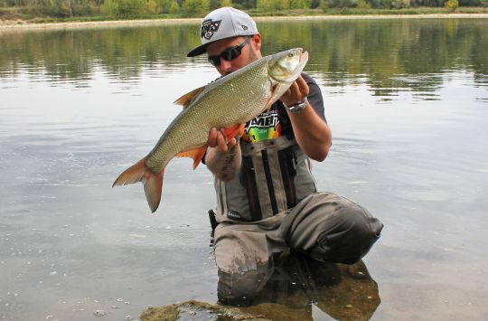 Utilisation des waders Simms G4 Z, lors d'une session en Loire, France 2015