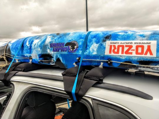 Galerie gonflable pour transporter un kayak