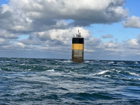 Une zone a très fort courant : le Raz Blanchard au cap de la Hague.