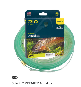 Exemple de soie intermédiaire. Ici un Rio Aqualux, une soie intermédiaire rapide (2,5 à 5cm/s)