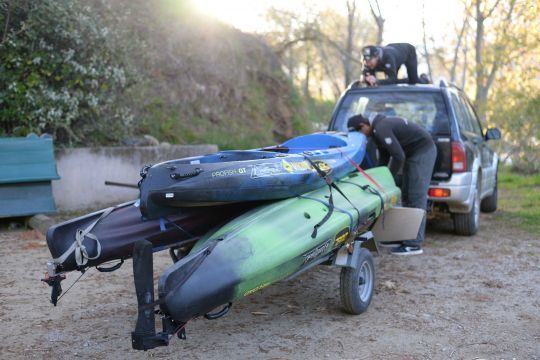 Le kayak se mets à l'eau presque partout