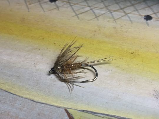 Une variante avec une bille avant le hackle de t&ecirc;te. On peut aussi varier les cerclages, la couleur du corps pour se constituer toute une boite en diff&eacute;rente taille