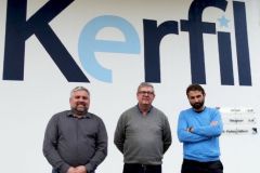 De gauche  droite : Rodolphe Baubion, Ronan Le Meur et Sbastien Kiehl, devant les locaux de l'entreprise Kerfil.