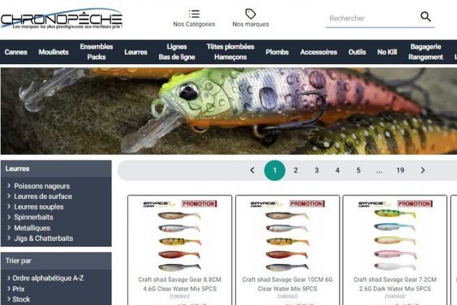 Boutique de matériels et d'accessoires pêche en ligne