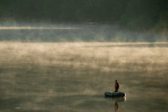 La pche sur le lac de Saint-Pardoux