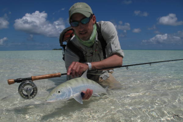 La pche du bonefish est une vritable traque  vue avec des poissons trs puissants